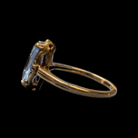 10K Yellow Gold Marquise Synthetic Spinel Ring Size 6.5