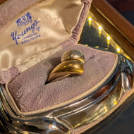 James Avery Retired 14K Yellow Gold & Sterling Interlocking Puzzle Ring Size 5.5