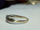 10K Yellow & White Gold Channel Set Double Diamond Bypass Ring Size 5