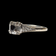 14K White Gold White & Black Diamond Ring Size 7 1/4