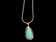 Vintage Caroline Tawangyaouma Sterling Silver and Turquoise Hopi Pendant Necklace