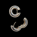 Sterling Silver Chunky Hoop Earrings 3/4"