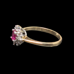 Birks 14K Yellow Gold Ruby and Diamond Ring Size 6.5