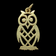 10K Yellow Gold Owl Charm or Pendant for Bracelet or Necklace