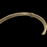 10K Yellow Gold Hinged Bangle Bracelet with Safety Clasp 3mm Wide