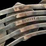 Sterling Silver & Turquoise Artist Signed Navajo Cuff Bracelet V & N Edsitty