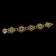 Victorian Gold Filled Link Chainmail Floral Bracelet