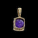 14K Yellow Gold Cushion Cut Amethyst Pendant