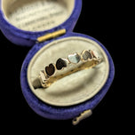 10K Yellow Gold Stackable Heart Eternity Band Size 6