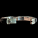 Sterling 950 Silver Black Onyx Wide Heavy Inlaid Mexican Bracelet
