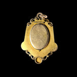 10K Yellow Gold Victorian Era Etruscan Revival Left Facing Cameo Locket / Pendant / Mourning Piece