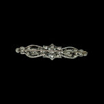 2.55 CT Natural Diamond & Platinum Antique Art Deco Filigree Bar Brooch
