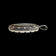 Victorian Sterling Silver Large Locket with Floral Scrollwork Etching & Beaded Edge