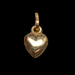 10K Yellow Gold Hollow Heart Charm Pendant
