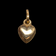 10K Yellow Gold Hollow Heart Charm Pendant