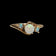 14K Yellow Gold Triple Opal Ring Size 5 3/4
