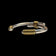Mexico Sterling Silver Double Banded Cuff Bracelet with Brass Accents