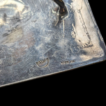 Large Navajo Sterling Silver Bear Claw Belt Buckle Native American