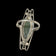 Sterling Silver & Nephrite Jade Modernist Ring - Poland Size 5 3/4