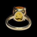 10K Yellow Gold & Synthetic Yellow Sapphire Cocktail Ring Size 5 1/4