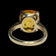 10K Yellow Gold & Synthetic Yellow Sapphire Cocktail Ring Size 5 1/4
