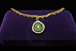 Mid-Century Modern / Brutalist Rafael Alfandary Glass & Brass Necklace