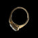10K Yellow Gold Hematite / Black Alaskan Diamond Marquise Cut Ring Size 5 1/4
