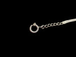 Sterling Silver Art Deco Watch Fob Chain with Panels, Dog Clip & Bolt Clasp 12"