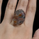 Sterling Silver & Moss Agate Cocktail Ring by Shiptonia England Ring Size 6.5