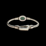 Sterling Silver & Jadeite Cabochon Bracelet