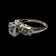 14K White Gold & Diamond Art Deco Scrollwork Ring Size 4 3/4