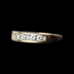 14K Gold Channel Set Diamond Ring Size 5 1/2