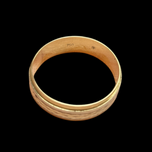 18K Yellow & White Gold Engraved Band Ring Size 9