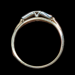 14K White and Yellow Gold Stacker Ring