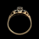 Vintage 14K Yellow and White Gold Diamond Ring Size 6 3/4