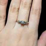 Vintage Art Deco 14K -18K White and Yellow Gold and Diamond Size 6