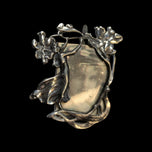 Sterling Silver Art Nouveau Style Floral Picture Frame Brooch