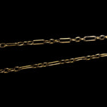 Antique 10K Yellow Gold Arts & Crafts Era Lavalier Necklace with Seed Pearls
