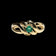 14K Yellow Gold Figure 8 / Infinity Band Emerald Ring Size 4 3/4