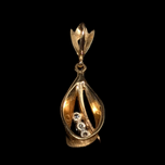 14K Yellow Gold and Diamond Pendant