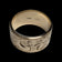 14K Yellow Gold Etched Floral Wide Band Size 7