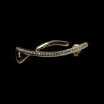Large 14K Yellow Gold Diamond Twist Drop Stud Earrings