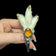 Metal Stag Head Orange Citrine Glass / Paste Stone Grouse Foot Brooch / Kilt Pin