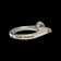 T. Plodowski Sterling Silver, 14K Gold & CZ Tension Set Bypass Solitaire Ring Size 7 1/2