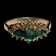 14K Yellow Gold, Emerald and Diamond Estate Ring Size 7