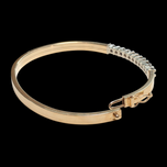 Yellow Gold, Sapphire, and Natural Zircon Bracelet