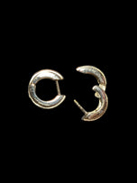 10K White Gold & Diamond Channel Set Huggy Hoop Earrings