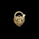 9K Yellow Gold Open Work Filigree Heart Lock / Padlock Pendant / Connector Charm