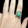 Signed Navajo Sterling and Turquoise Double Rope Twist Ring Size 8