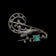 Deco or Mid Cenury 18K White Gold, Emerald & Diamond Spray Brooch
